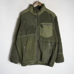 UNIQLO ユニクロ × Engineered Garments エンジニアドガーメンツ コンビネーション フリース ジャケット ブルゾン 緑 L 832Q★4
