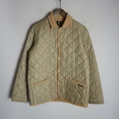 LAVENHAM ラベンハム キルティング ジャケット ブルゾン 襟 コーデュロイ スナップボタンWA-AW05 ベージュ サイズ UK38 858Q★4