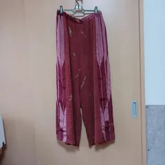 ワイドパンツ　着物のリメイク「337」ハンドメイド