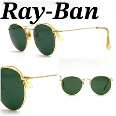 レイバン サングラス アイウェア メタル ゴールド ダークグリーン 80301