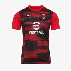 【送料無料・匿名配送】PUMA プーマ ACミラン 24/25 公式 プレマッチ シャツ 赤黒 新品 正規品 日本未発売 選手着用