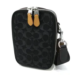 【三重本店】 中古 COACH | コーチ ショルダーバッグ スタントンクロスボディバッグ CO946 シグネチャーデニム ブラック 【122】
