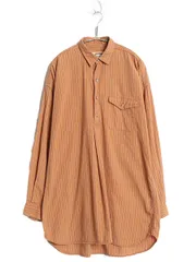 【お得なクーポン配布中!】 80s USA製 バナナリパブリック ストライプ グランパ シャツ メンズ M / 旧タグ ヴィンテージ コットン プルオーバー ゆったり 長袖シャツ