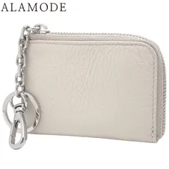 Maison Margiela(メゾン マルジェラ) キーリング ウォレット コインケース ミニ財布 カードケース 小銭入れ レザー オフホワイトアイボリー シルバー金具 SA1UI0012 ユニセックス 40802161336【中古】【アラモード】