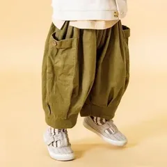 《新品》シャツコールゆったりボリュームパンツ 80 120㎝ 子供服 ボトムス L421033のサムネイル