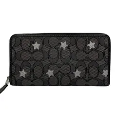 COACH コーチ CP205 ラウンドファスナー財布 長財布 キャンバス スター 星
