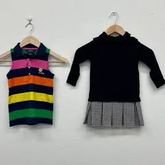 ラルフローレン　コオリナゴルフコラボウェア5.6歳向 / 千鳥柄ワンピース2歳向