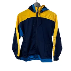    NIKE ナイキ フルジップパーカー ネイビー×イエロー M 150 140cm〜152cm ストリート【Z1815】