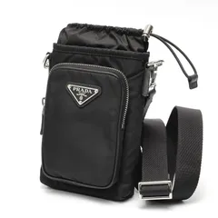 プラダ / PRADA　Re-Nylon スマートフォンケース / ショルダーポーチ　2ZH155　ナイロン/レザー　ブラック 【中古】