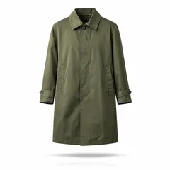 Maker’s Shirt 鎌倉 DICROS 撥水ステンカラーコート 46 カーキ メンズL相当 スプリングコート 日本製系