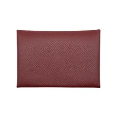 ☆エルメス カードケース コインケース カルヴィデュオ B刻印 ルージュ レッド シルバー金具 HERMESのサムネイル