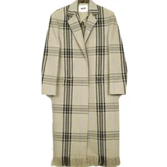 MSGM エムエスジーエム 24SS イタリア製 テクノチェックフリンジチェスターコート 3642MDC01A / 247306 40 ベージュ アウター g24316のサムネイル