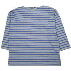 HAVERSACK ハバーザック 25SS 日本製 BASQUE SHIRT 天笠ボーダーバスクシャツ 812522 M GRAY×BLUE Tシャツ トップス g24503のサムネイル