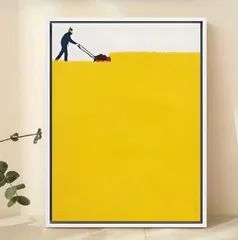 ヴィンテージ　ポスター　アート　芝刈り　モダン　レトロ　インテリア　雑貨　部屋　カフェ　新生活　リビング　玄関