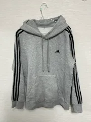 アディダス グレー 起毛 フードTシャツ