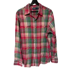    Polo by Ralph Lauren ポロラルフローレン ウエスタンシャツ L マドラスチェック パールボタン【Z1815】