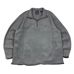 CHAPS RALPH LAUREN グレーカラー ハーフジップアップ フリース