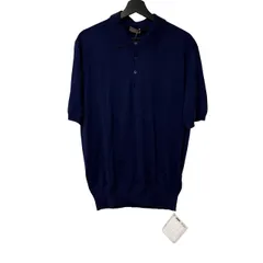    Cruciani（クルチアーニ） コットンニット ポロシャツ ネイビー 56 CU3232【Z1815】