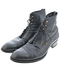 RRL ダブルアールエル キャップトゥ ブーツ 黒 UK9 27.5cm 箱付 - メルカリ