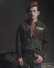 RRL 25ss コーデュロイカフェレーサージャケット バイカージャケット L ヴィンテージ加工 Double RL ダブルアールエル Ralph Lauren ラルフローレン