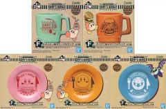 [중고] 머그컵·탕만 전 5종 세트 다이너풍 테이블 웨어 [이치반 복권 별의 커비 KIRBY'S BURGER] F상