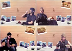 【中古】食器 全4種セット 紙製ランチョンマット 「ファイナルファンタジーXV×SQUARE ENIX CAFE 第1弾」