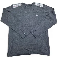 バーバリー Burberry ブラックレーベル BlackLabel　ニット　カシミヤ混　ノバチェック　ホースロゴ 3