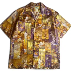 【70s】Penney's アート 総柄 ポリシャツ オープンカラーシャツ 半袖 ペニーズ 2000000023519のサムネイル