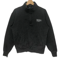 Champion チャンピオン NEW YORK ハーフジップ スウェット トレーナー 長袖 袖刺繡 ワンポイント刺繡 Honduras製 Mサイズ グレー