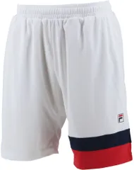 フィラ FILA テニス ショートパンツ メンズ 男性 大人 半ズボン ボトムス ウェア アシンメトリー ロゴ ゲームショーツ 吸水 速乾 UVカット 部活動 クラブ サークル スクール  VM7016 01 ホワイト
