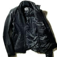 サーモライト◇ナノユニバース ドンキー レザージャケット赤茶M