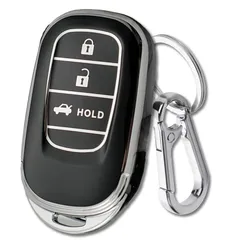 【新品】 ヴェゼル RV3～RV6 ZR-V RZ3～RZ6 WR-V DG5 に適合 カラビナ付スマートキーケース TPU素材 キーカバー ホンダ専用 軽量デザイン カスタムパーツ カーアクセサリー(type:B_シルバーブラック) 0