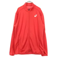美品 asics アシックス 長袖 トラックジャケット XL レッド メンズ 古着のサムネイル