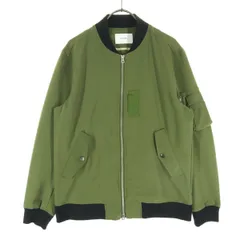 INHERIT インヘリット 長袖 MA-1タイプ ブルゾン M カーキグリーン レディース 古着