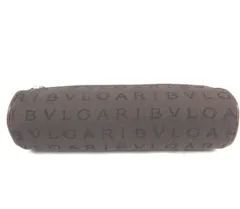 NA414884 ブルガリ ペンケース ロゴマニア キャンバス ブラウン系 ユニセックス BVLGARI 中古のサムネイル