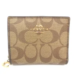 NA43831 コーチ 二つ折り財布 シグネチャー C3309 ベージュ系 レディース COACH 中古