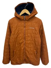 Columbia (コロンビア) キルティングジャケット フーデッド 裏ボア WB1045 XL 18-20 オレンジ メンズ/045