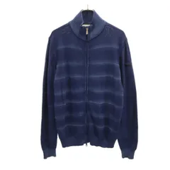 ARMANI JEANS アルマーニジーンズ ニットジャケット M ネイビー メンズ 古着のサムネイル