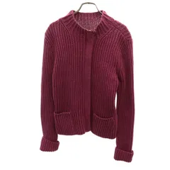 TRUSSARDI トラサルディ ニットジャケット 40 パープル系 レディース 古着のサムネイル
