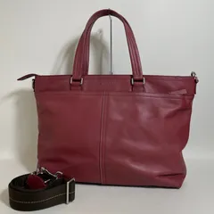 2512-194｜コーチ 2WAYトートバッグ レザー レッド