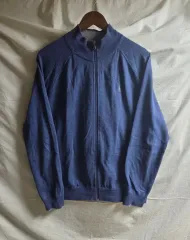 ポロラルフローレン ネイビー コットン ニット ジップアップ ジャケット L 100 105