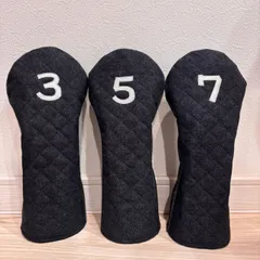 ゴルフヘッドカバー　フェアウェイウッド用3点セット　ハンドメイド