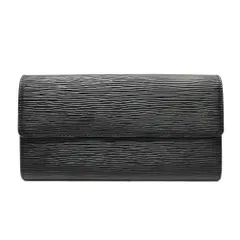 【名古屋】ルイヴィトン ポシェット ポルトモネ クレディ M63572 エピ ブラック GD金具 二つ折り長財布 旧型 男女