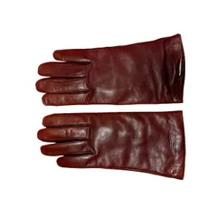  CORSO ROSSO レザーグローブ 100%ウール裏地 茶 イタリア製 2000002176367【MN60】