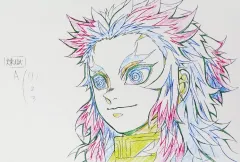 【中古】ポストカード 煉獄杏寿郎(左向き/顔) 展示原画ポストカード 「鬼滅の刃 キャラクター絵巻カフェ in ufotable Cafe 第五期」