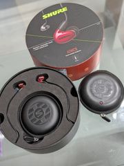 【ムーンライト】SE535LTD ナノレジン補修/新品ダンパー/ 汎用軸化】SHURE SE535LTD ナノレジン補強/レザーホルダー付 - メルカリ