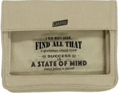 【中古】バッグ Greeful VINTAGEシリーズ キャンバスポーチ オフホワイト