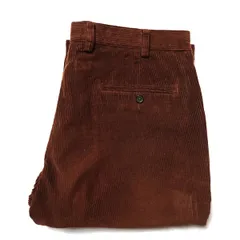 00’s ブルックスブラザーズ ノータック 中畝 コーデュロイ パンツ (36×30) 赤茶系 ストレート 00年代 旧タグ オールド BROOKS BROTHERS アメリカ古着 USED ビンテージ ヴィンテージ