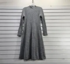 グレー Aライン ニット ロング丈ワンピース / 宝探し 天使