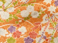 平和屋着物■上質な小紋　草花文　暈し染め　正絹　逸品　CABD3844ev